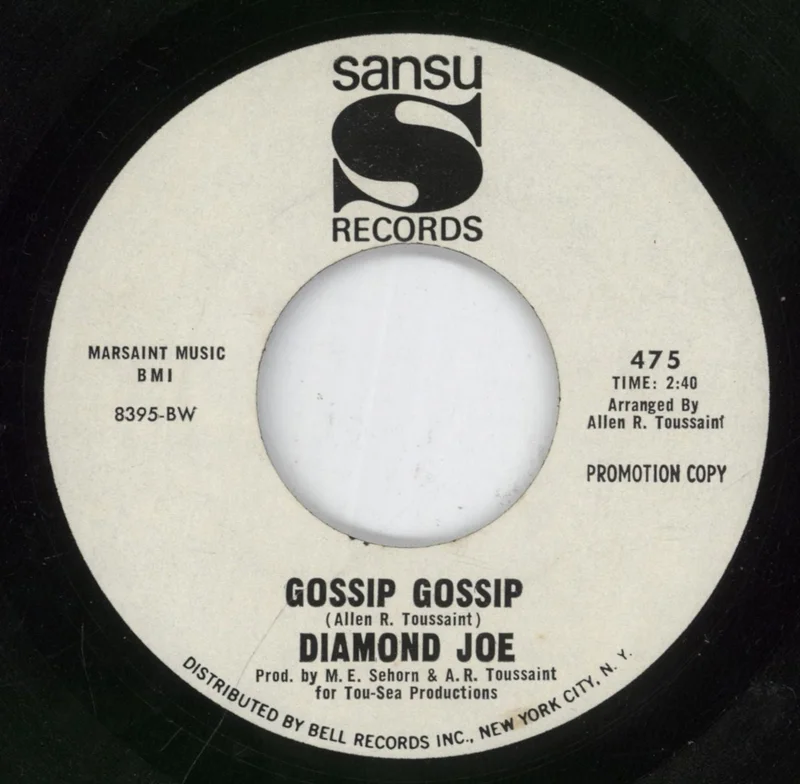Diamond Joe Gossip Gossip / It Doesn't Matter Anymore US 7" vinyl