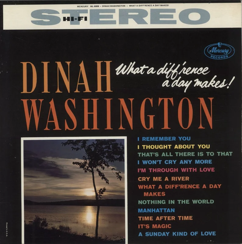 Dinah Washington What A Diff'rence A Day Makes! US Vinyl LP