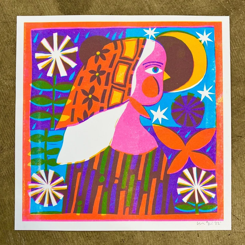 Dorothy Dot Cool: Reflections Riso Print