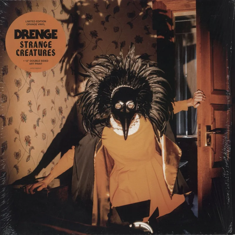 Drenge Strange Creatures - Orange Vinyl - Autographed Print UK Vinyl LP
