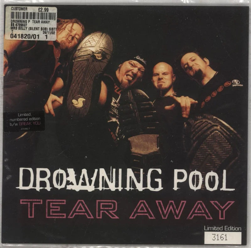 Drowning Pool Tear Away - Pink Vinyl UK 7" vinyl