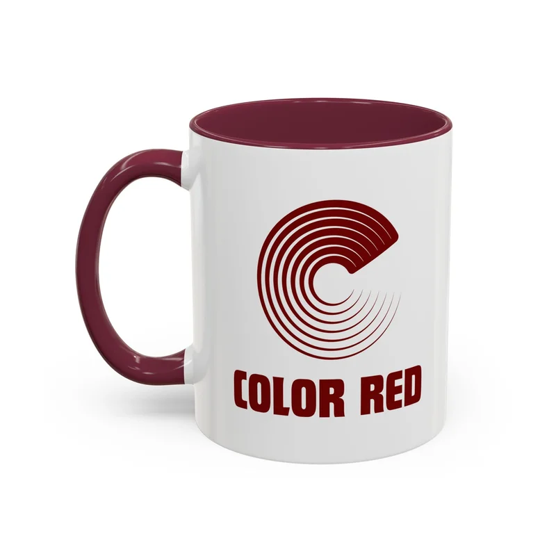 Dual-Tone Color Red Logo Mug Maroon