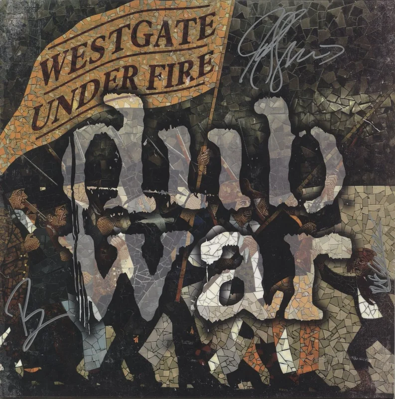 Dub War Westgate Under Fire - Red Vinyl - Autographed UK Vinyl LP
