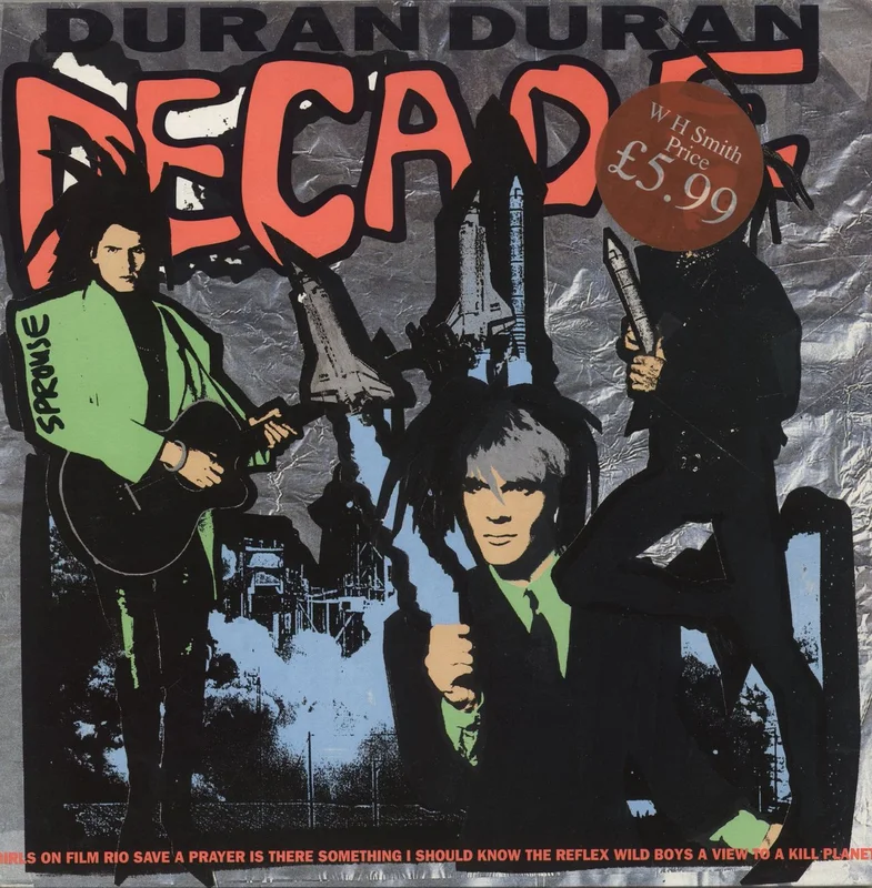 Duran Duran Decade - Price Sticker UK Vinyl LP