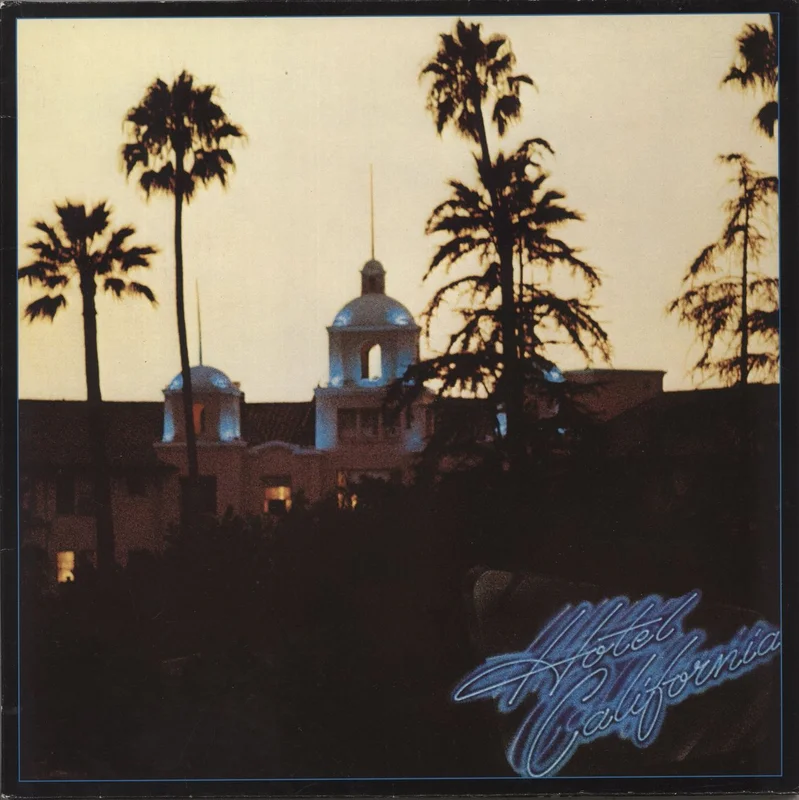 Eagles Hotel California - sample sticker German Vinyl LP