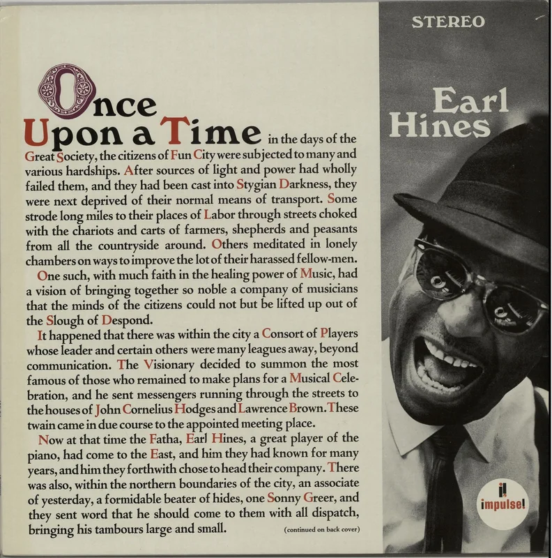 Earl Hines Once Upon A Time UK Vinyl LP