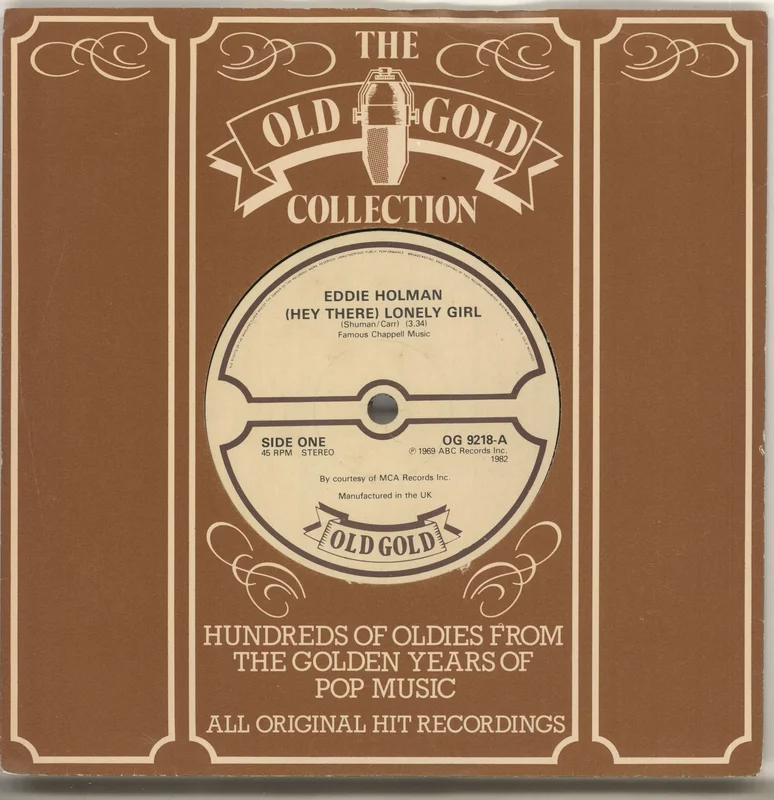 Eddie Holman (Hey There) Lonely Girl UK 7" vinyl