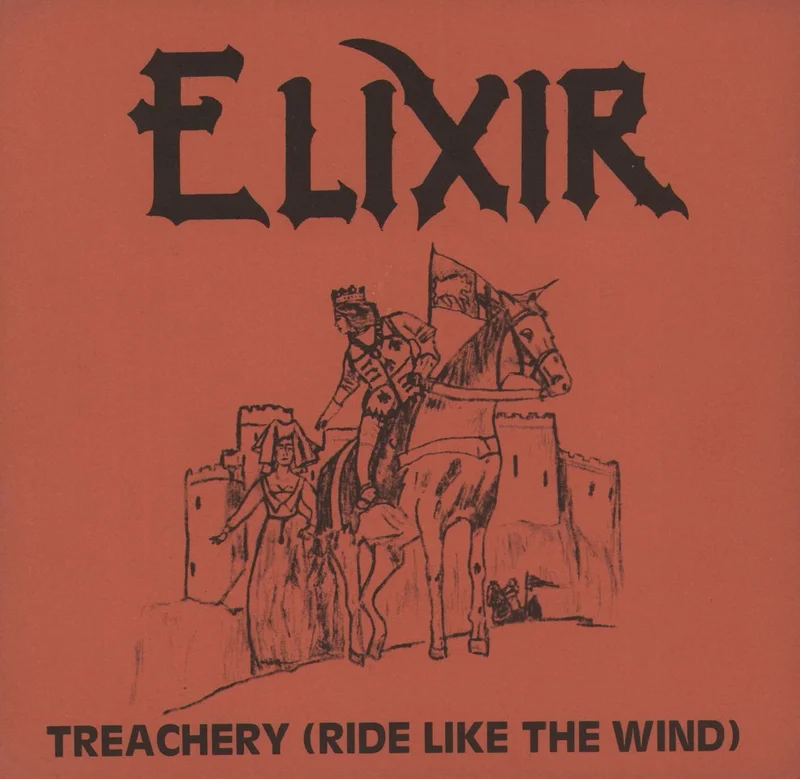 Elixir Treachery [Ride Like The Wind] + Picture Sleeve & Insert UK 7" vinyl
