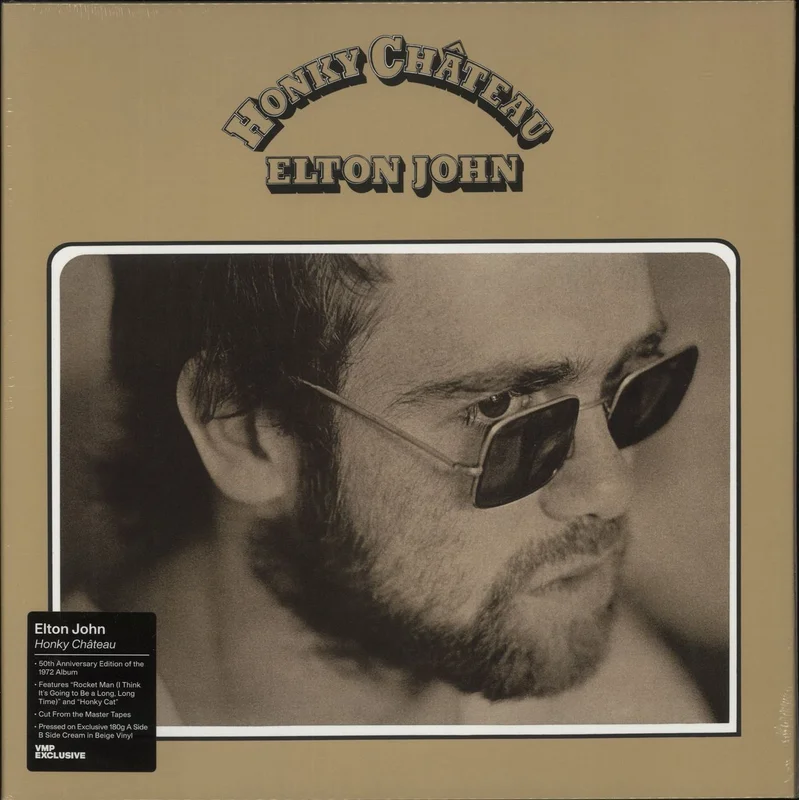 Elton John Honky Chateau - 50th Anniversary - 180gm Cream/Beige Vinyl - Sealed US Vinyl LP