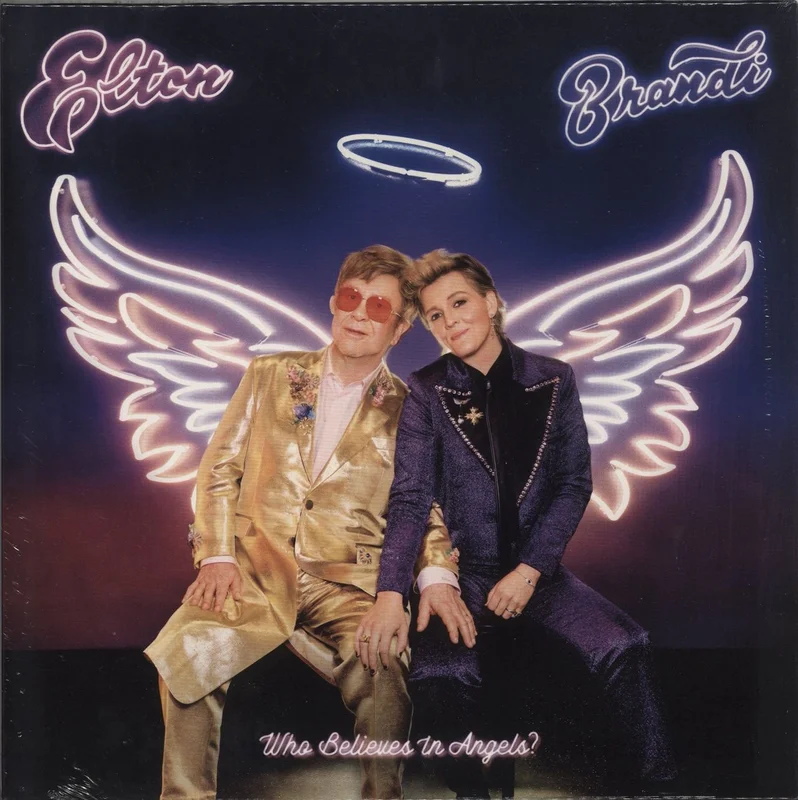 Elton John Who Believes In Angels? - Purple Marble Vinyl - Shrink UK Vinyl LP