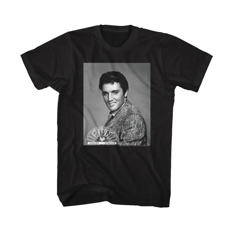 Elvis Black and White Photo T-Shirt