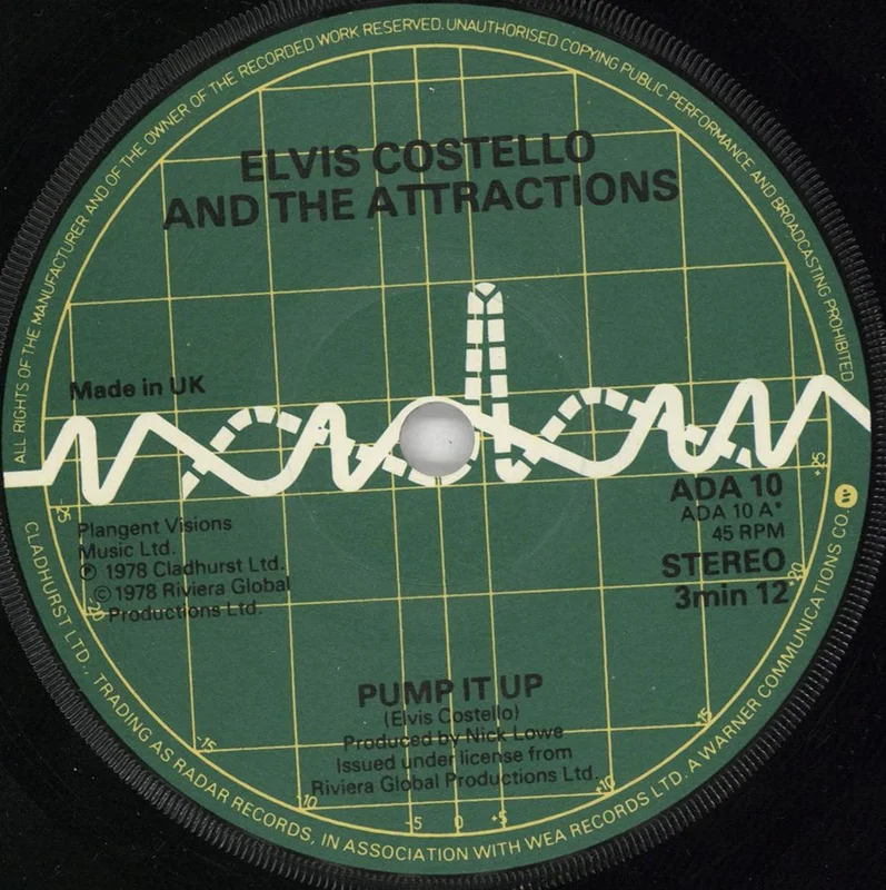 Elvis Costello Pump It Up UK 7" vinyl