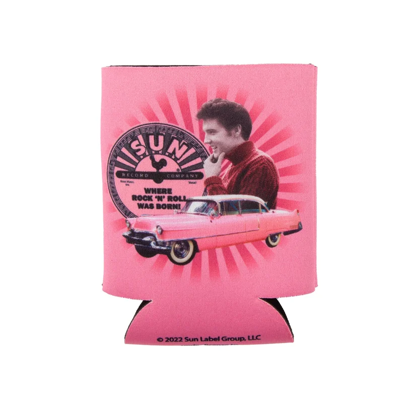 Elvis Pink Cadillac Can Koozie