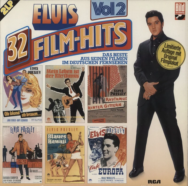 Elvis Presley 32 Film-Hits Vol. 2 + Poster German 2-LP vinyl set