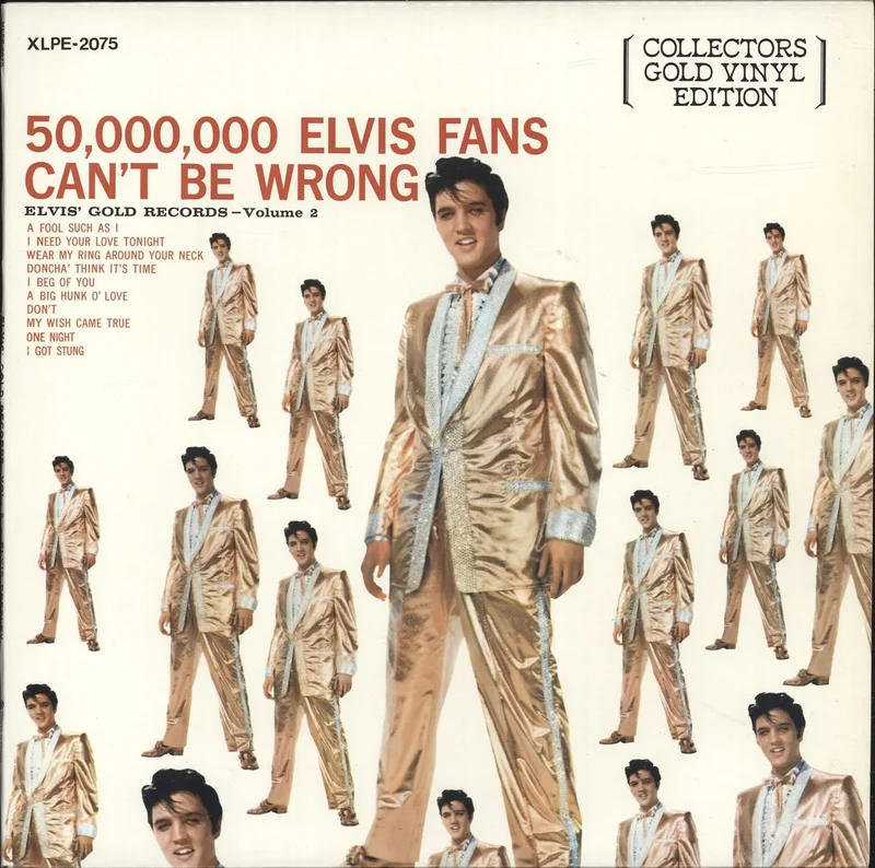 Elvis Presley 50,000,000 Elvis Fans Can't Be Wrong - Gold Vinyl - EX Canadian Vinyl LP