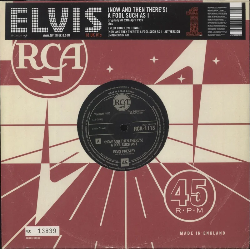 Elvis Presley A Fool Such As I [Numbered] - Sealed UK 10" vinyl