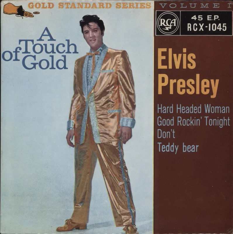 Elvis Presley A Touch Of Gold E.P. - Orange Label - 4 Prong UK 7" vinyl