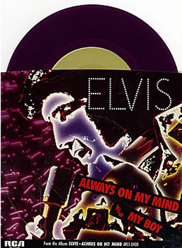 Elvis Presley Always On My Mind - Purple Vinyl US 7" vinyl