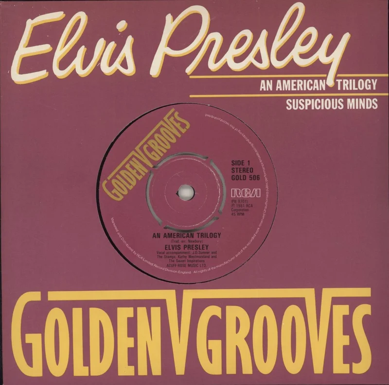 Elvis Presley An American Trilogy UK 7" vinyl