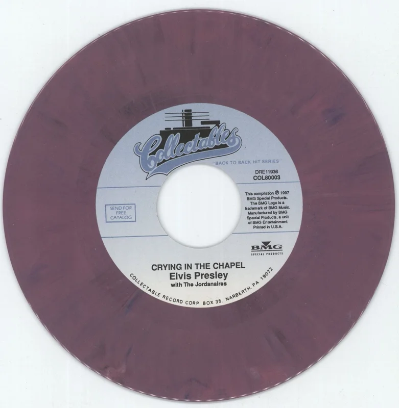 Elvis Presley Crying In The Chapel / I Believe In The Man In The Sky US 7" vinyl