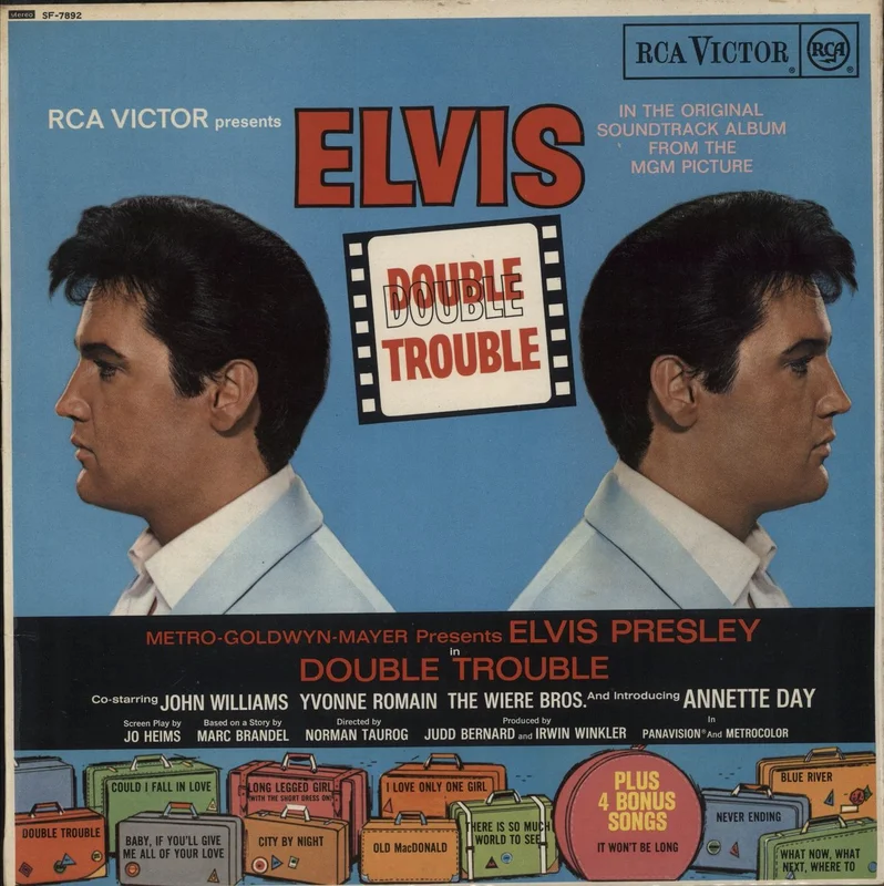 Elvis Presley Double Trouble - Stereo - Red Spot UK Vinyl LP