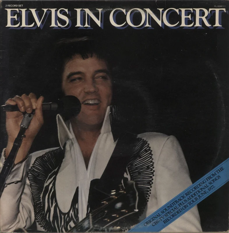 Elvis Presley Elvis In Concert - VG Sleeve UK 2-LP vinyl set