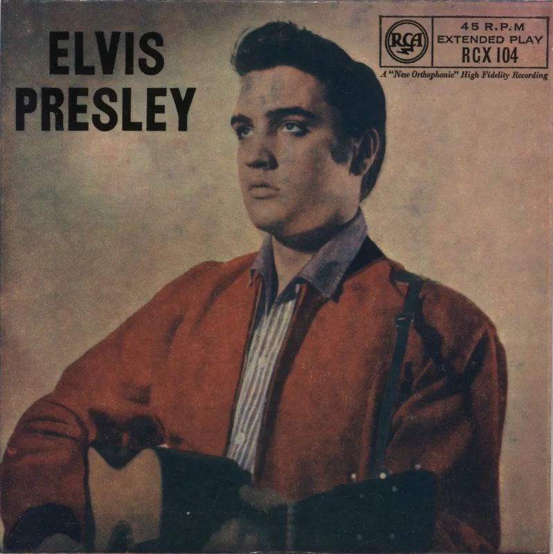 Elvis Presley Elvis Presley E.P. - Orange Push Out UK 7" vinyl