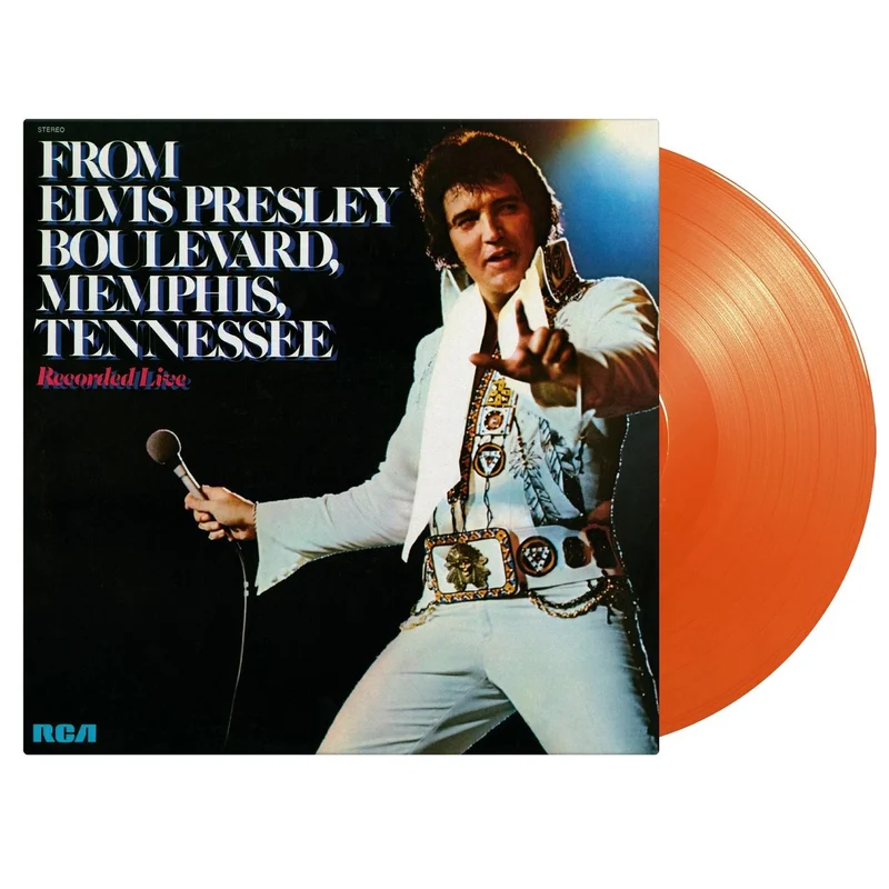 Elvis Presley From Elvis Presley Boulevard, Memphis, TN. - Orange Vinyl 180 Gram - Numbered Edition UK Vinyl LP