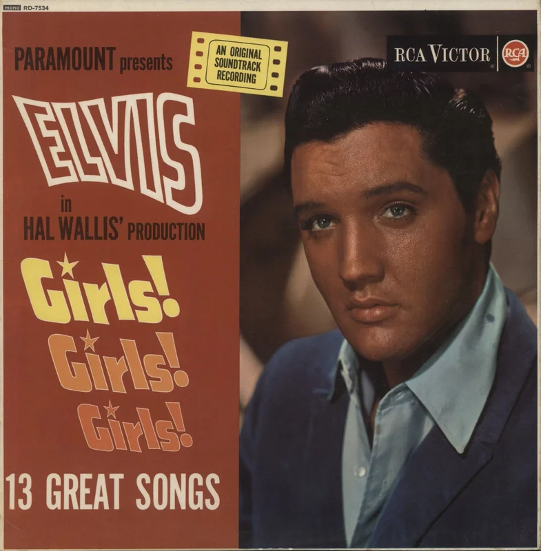 Elvis Presley Girls! Girls! Girls! - Silver Spot + Tax Code UK Vinyl LP
