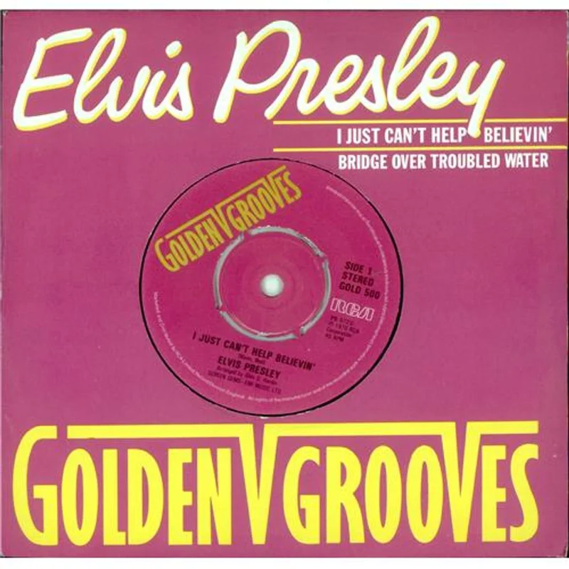 Elvis Presley I Just Can't Help Believin' - title sleeve UK 7" vinyl