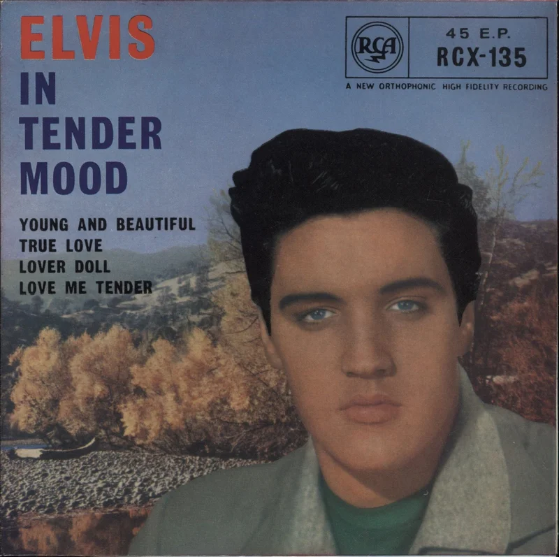 Elvis Presley In Tender Mood - Orange Solid UK 7" vinyl