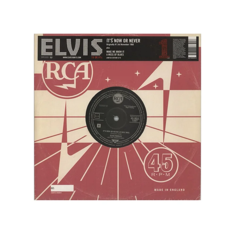 Elvis Presley It's Now Or Never UK 10" vinyl