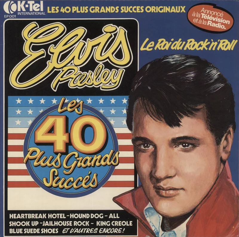 Elvis Presley Les 40 Plus Grands Succs UK 2-LP vinyl set