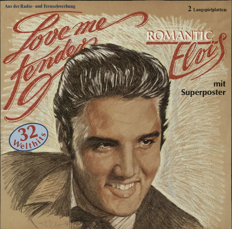 Elvis Presley Love Me Tender (Romantic Elvis) + Poster German 2-LP vinyl set