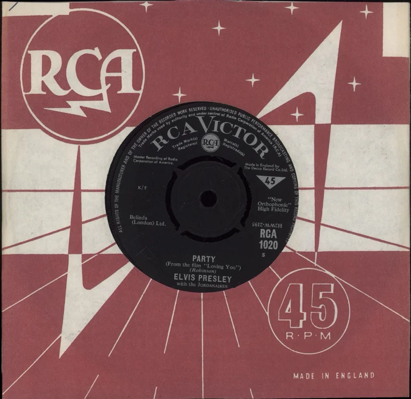 Elvis Presley Party - 3rd UK 7" vinyl