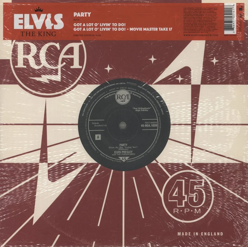 Elvis Presley Party - Shrink UK 10" vinyl