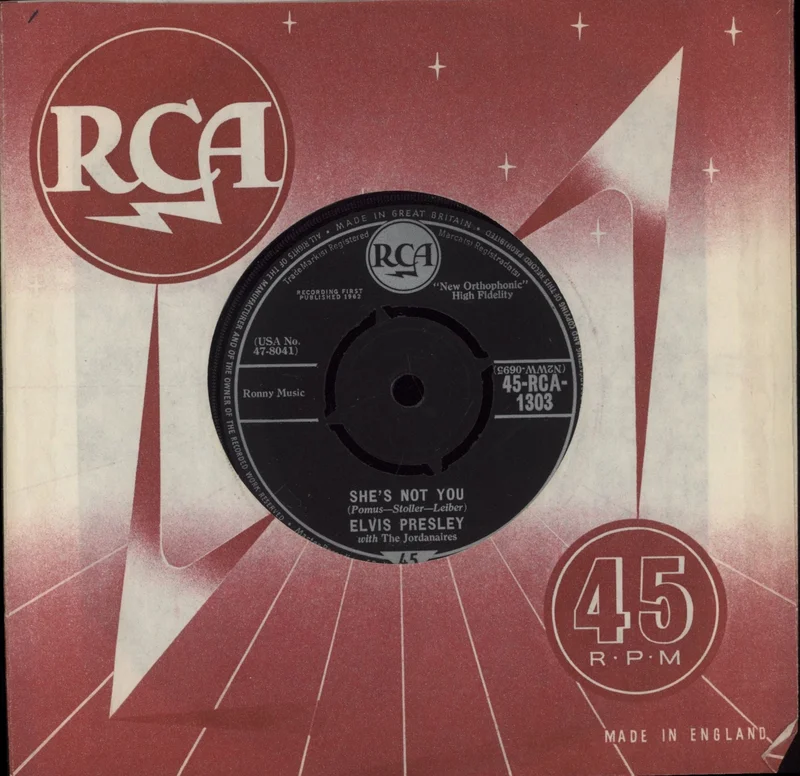 Elvis Presley She's Not You UK 7" vinyl