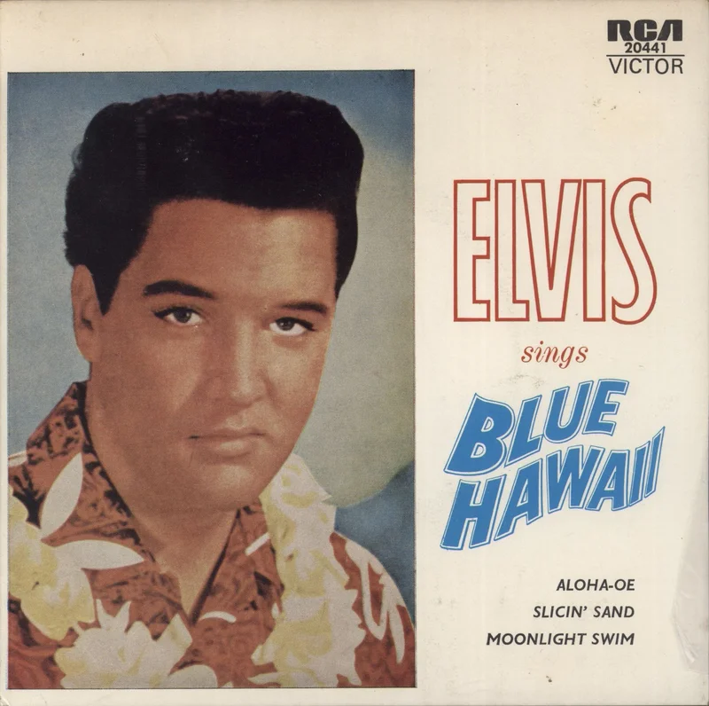 Elvis Presley Sings Blue Hawaii - orange label Australian 7" vinyl