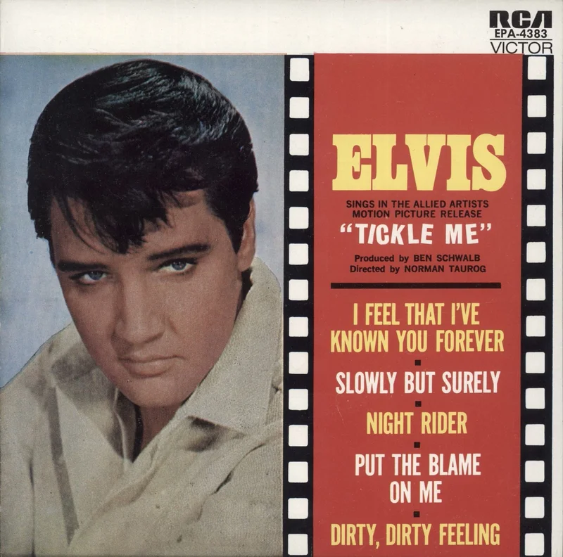 Elvis Presley Tickle Me - Orange Label Australian 7" vinyl