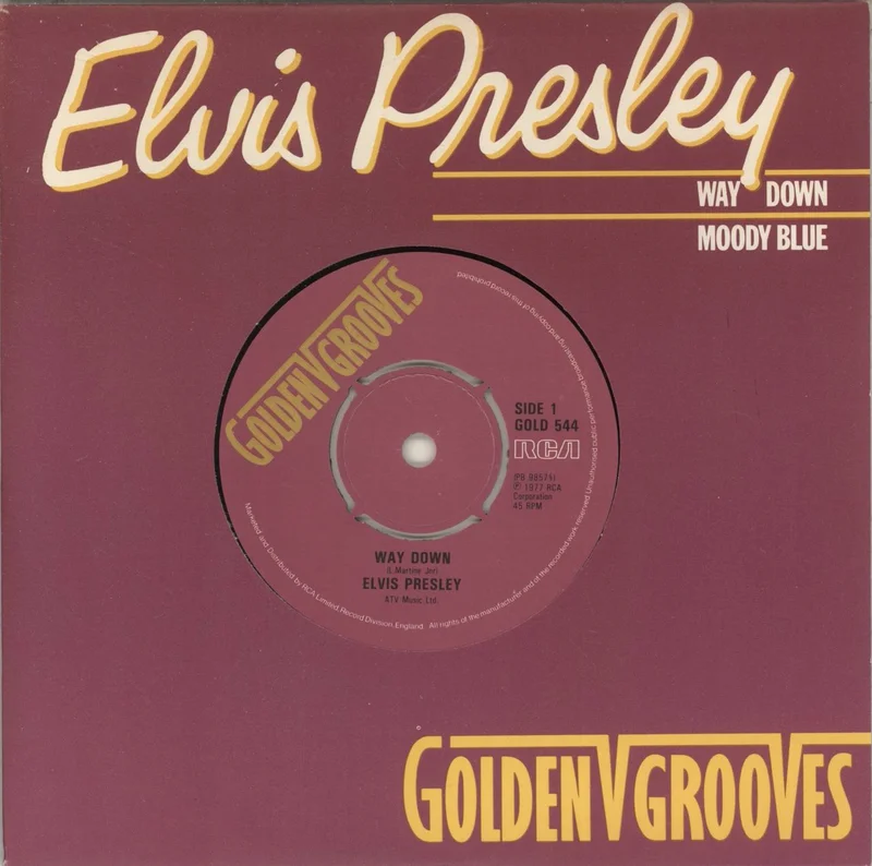 Elvis Presley Way Down UK 7" vinyl