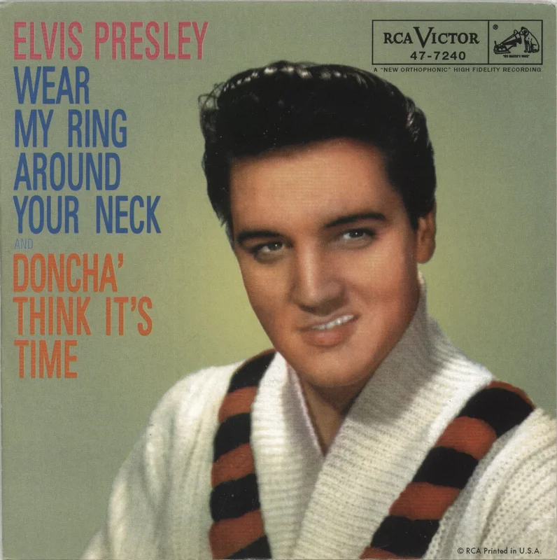 Elvis Presley Wear My Ring Around Your Neck - Red Vinyl US 7" vinyl