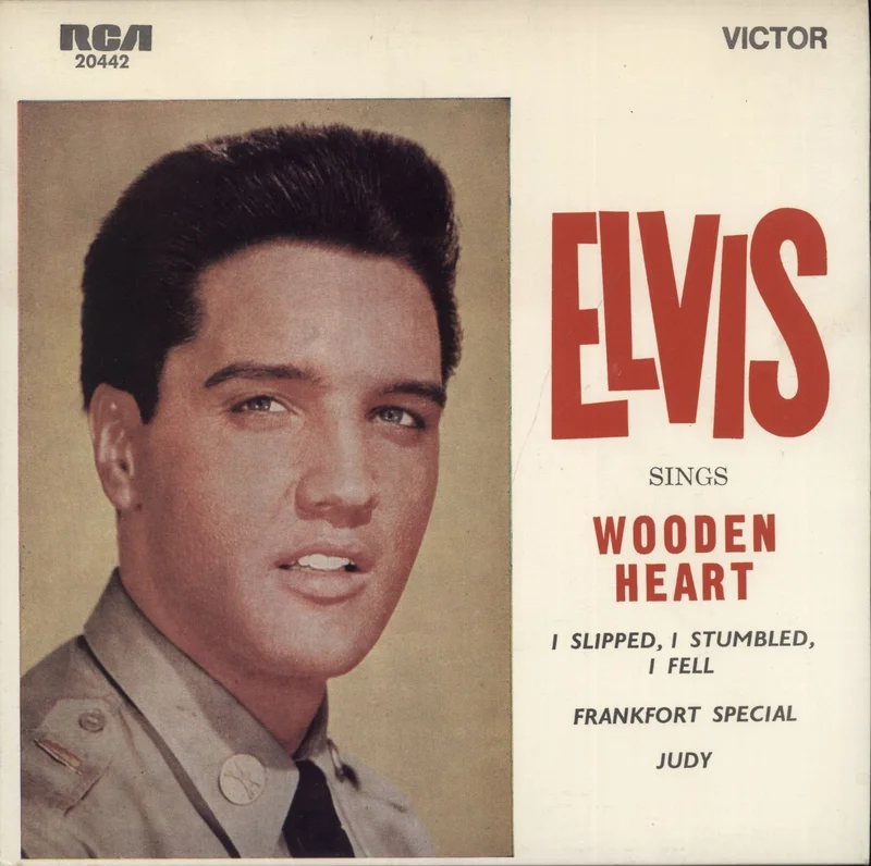 Elvis Presley Wooden Heart - Orange Label Australian 7" vinyl