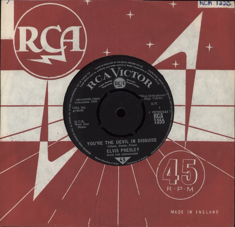 Elvis Presley You're The Devil In Disguise UK 7" vinyl