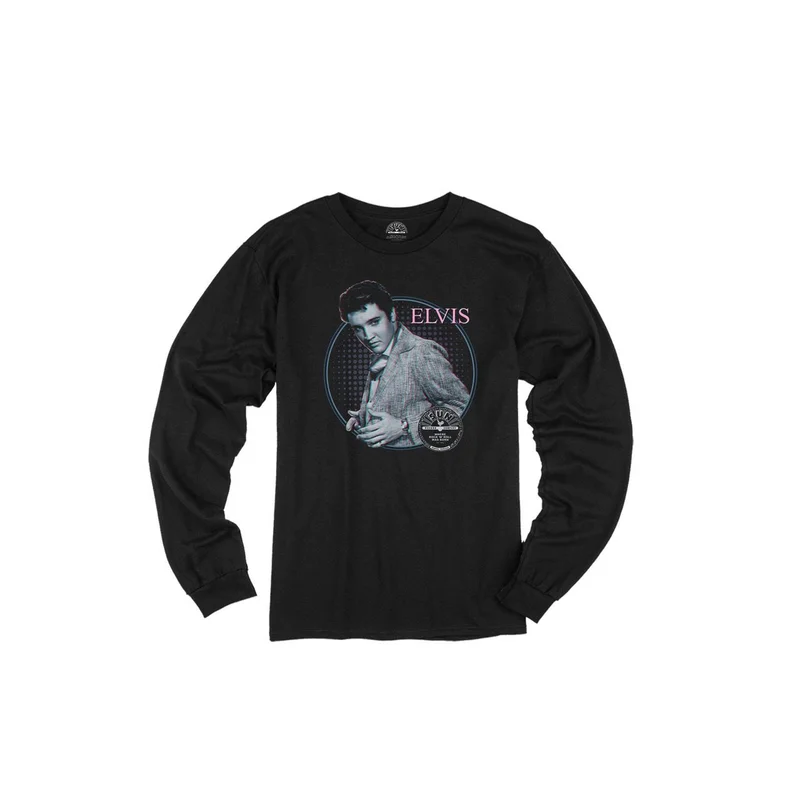 Elvis Studio Portrait Sun Records Long Sleeve T-shirt