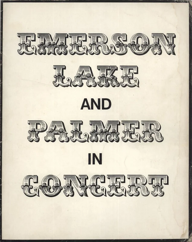 Emerson Lake & Palmer In Concert - VG UK Tour programme