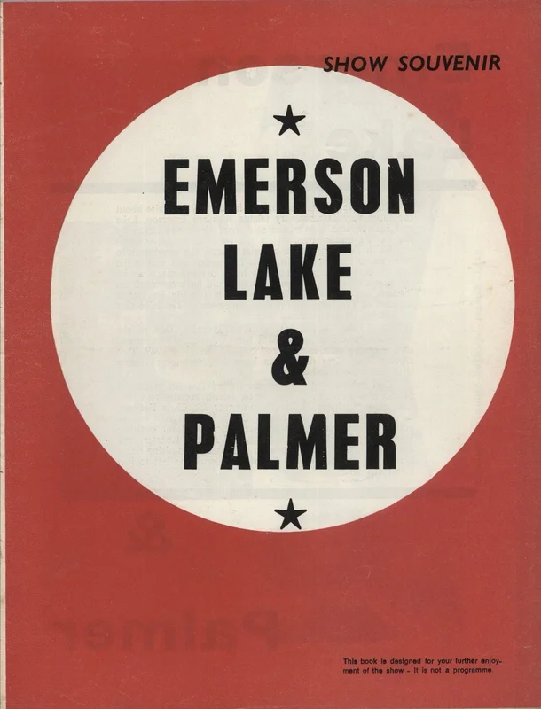 Emerson Lake & Palmer Show Souvenir UK Tour programme