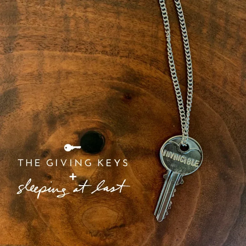 Enneagram 8 "Invincible" Key Necklace