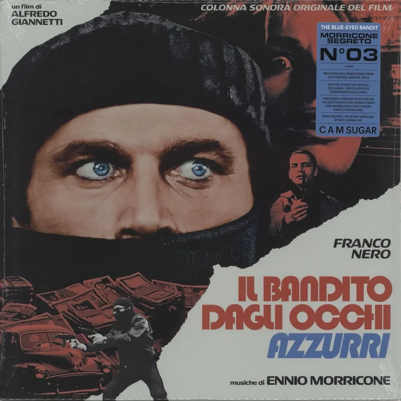 Ennio Morricone (Colonna Sonora Originale Del Film) Il Bandito Dagli Occhi Azzurri - Blue Vinyl - RSD 2021 UK Vinyl LP