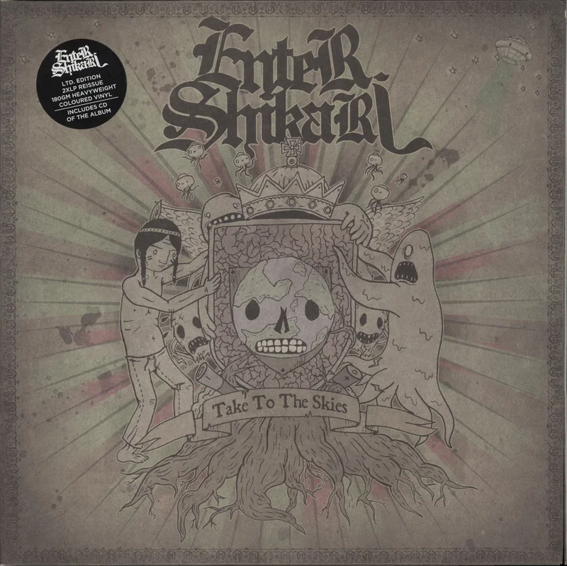 Enter Shikari Take To The Skies - 180gm Green & Beige Vinyl + Signed Print UK 2-LP vinyl set