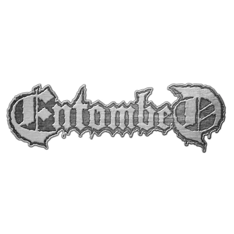 ENTOMBED: official cast metal badge